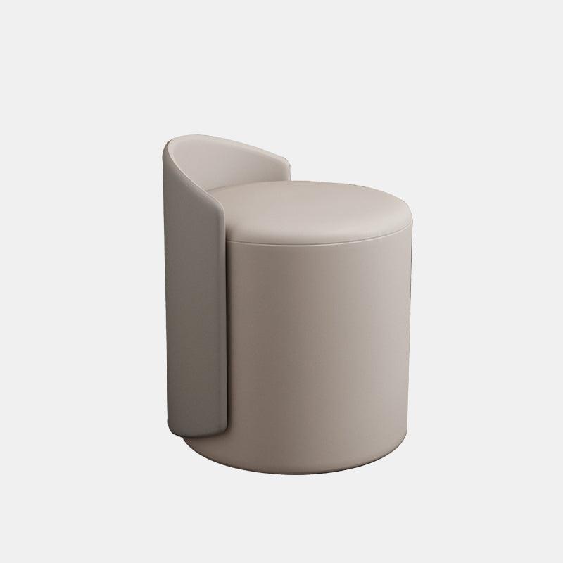 Nora Ottoman Footstool, White Boucle, Dressing Table Stool