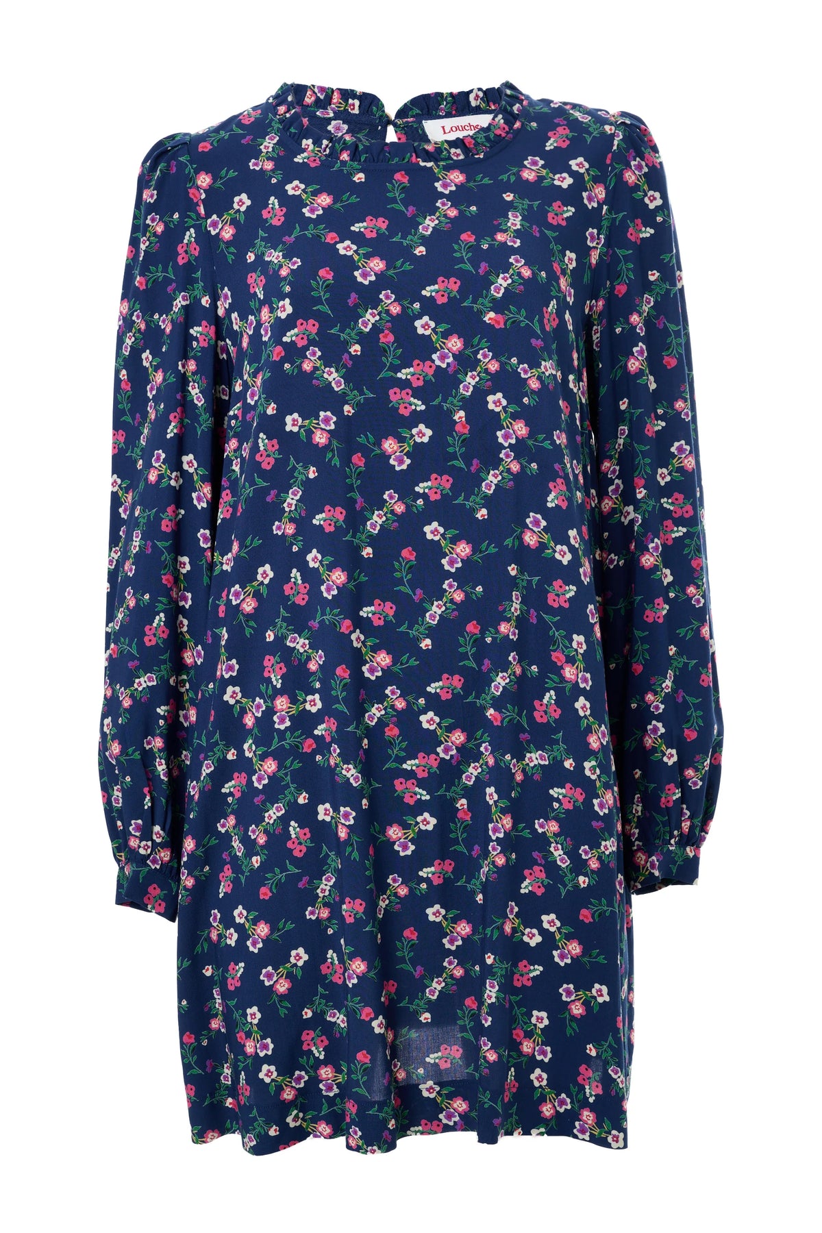 Sola Naïve Posy Print Long Sleeve Mini Dress - Navy
