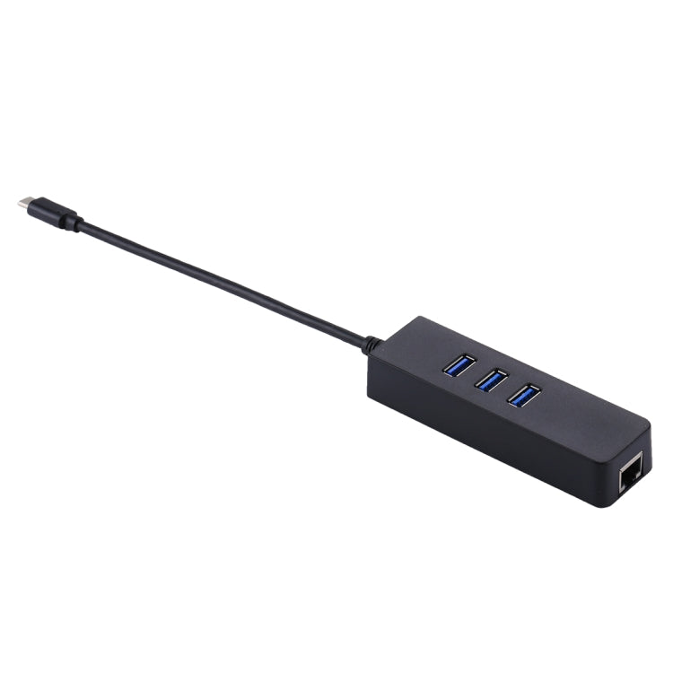 USB-C / Type-C to 3 USB 3.0 Ports HUB  RJ45 High Speed Gigabit Ethernet Adapter Multi-function LAN Adapter