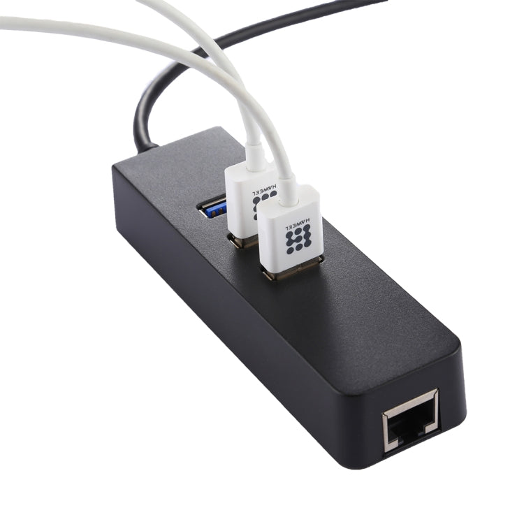 USB-C / Type-C to 3 USB 3.0 Ports HUB  RJ45 High Speed Gigabit Ethernet Adapter Multi-function LAN Adapter