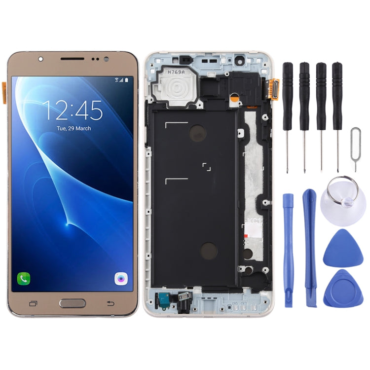 TFT Material LCD Screen and Digitizer Full Assembly with Frame for Galaxy J7 (2016) / J710F, For Galaxy J7 (2016) with Frame,TFT, For Galaxy J7 (2016) (TFT Material)