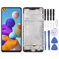 OEM LCD Screen for Samsung Galaxy A21s / SM-A217 Digitizer Full Assembly with Frame (Black)
