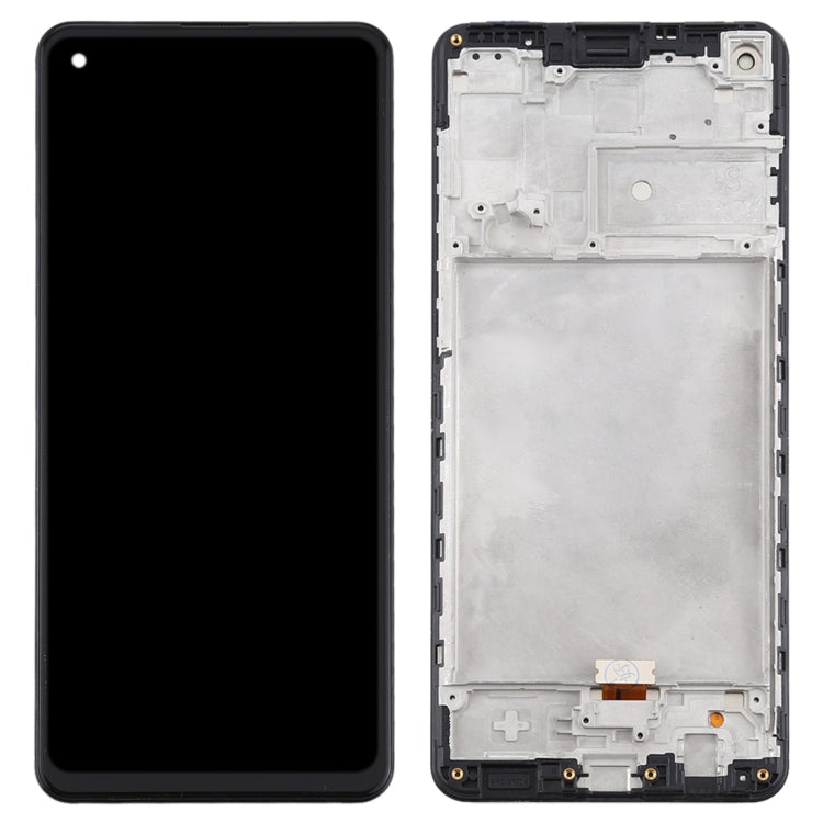 OEM LCD Screen for Samsung Galaxy A21s / SM-A217 Digitizer Full Assembly with Frame (Black)