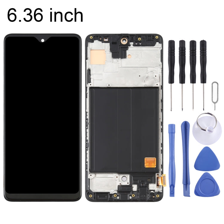 OLED LCD Screen for Samsung Galaxy A51 4G SM-A515(6.36 inch) Digitizer Full Assembly with Frame (Black)