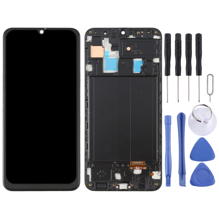 6.36 inch OLED LCD Screen for Samsung Galaxy A30 SM-A305 Digitizer Full Assembly with Frame (Black)