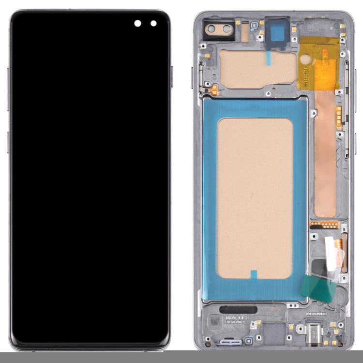 TFT LCD Screen For Samsung Galaxy S10+ SM-G975 Digitizer Full Assembly with Frame,Not Supporting Fingerprint Identification(Black)