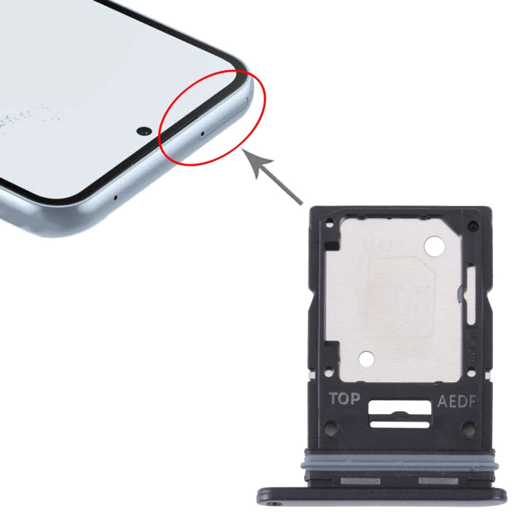 For Samsung Galaxy A54 SM-A546 Original SIM Card Tray + Micro SD Card Tray (Black)