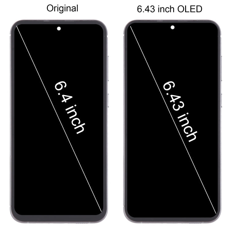 For Samsung Galaxy S23 FE SM-S711B 6.43 inch OLED LCD Screen Digitizer Full Assembly with Frame (Black)