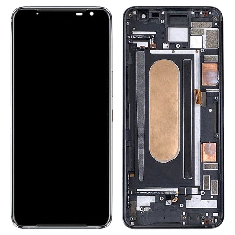 Original OLED LCD Screen for Asus ROG Phone 3 ZS661KS I003DD Digitizer Full Assembly with Frame（Black)