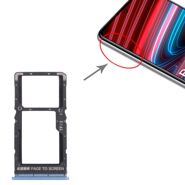 SIM Card Tray + SIM Card Tray / Micro SD Card Tray for Xiaomi Redmi Note 11 (China) 21091116AC / Redmi Note 11T 5G / Poco M4 Pro 5G 21091116AG, MZB0BGVIN