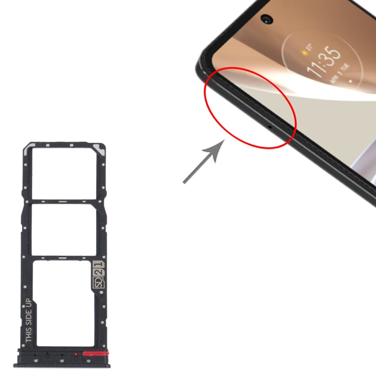 For Motorola Moto G32 SIM Card Tray + SIM Card Tray + Micro SD Card Tray
