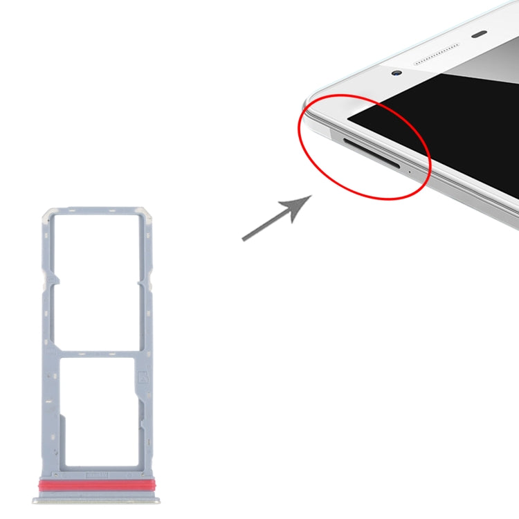 For vivo Y35 4G SIM Card Tray + SIM Card Tray + Micro SD Card Tray (Gold)