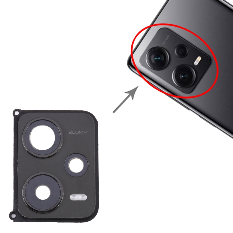 Back Camera Lens Frame for Xiaomi Redmi Note 12 Pro+ (Black)