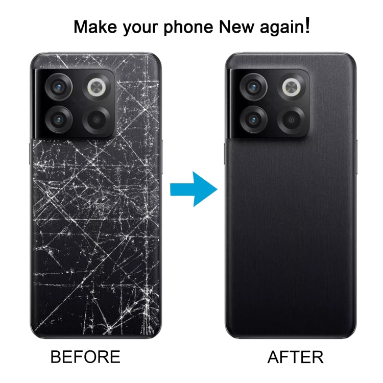For OnePlus 10T Battery Back Cover with Camera Lens Cover(Black)