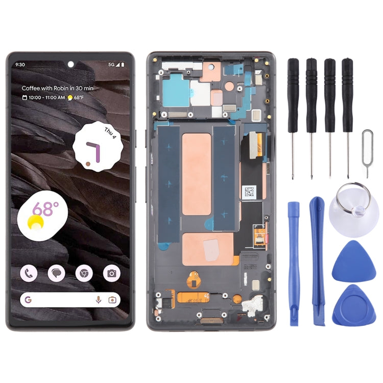 For Google Pixel 7A G82U8 OLED LCD Screen Digitizer Full Assembly with Frame, For Google Pixel 7A(Blue), For Google Pixel 7A
