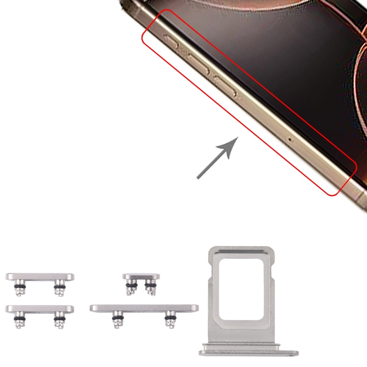 For iPhone 16 Pro Max Original SIM Card Tray + SIM Card Tray + Side Keys, For iPhone 16 Pro(Original)