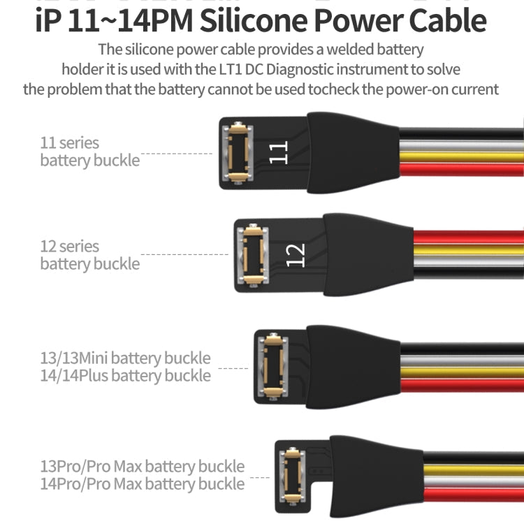 QianLi Silicone Power Cable for iPhone 11 to 14 Series