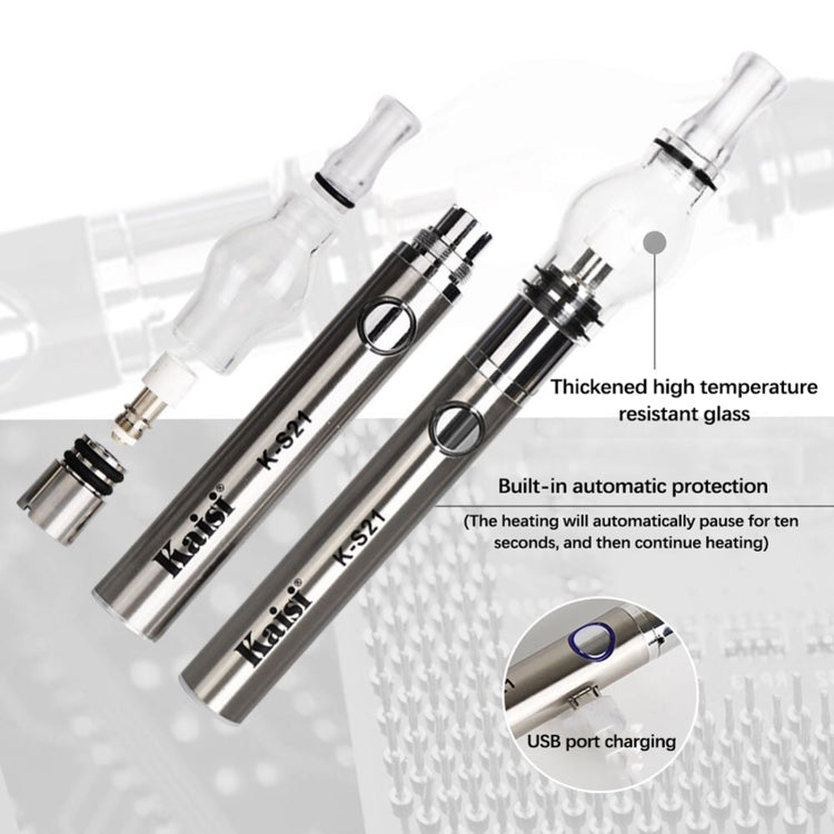 Kaisi K-S21 Rosin Pen Rosin Atomization Machine Short Circuit Detector, Kaisi K-S21(Silver), Kaisi K-S21(Black)