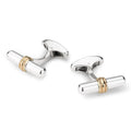 Sterling Silver With 9ct Gold Rod Cufflinks