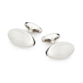 Large Oval Sterling Silver Cufflinks
