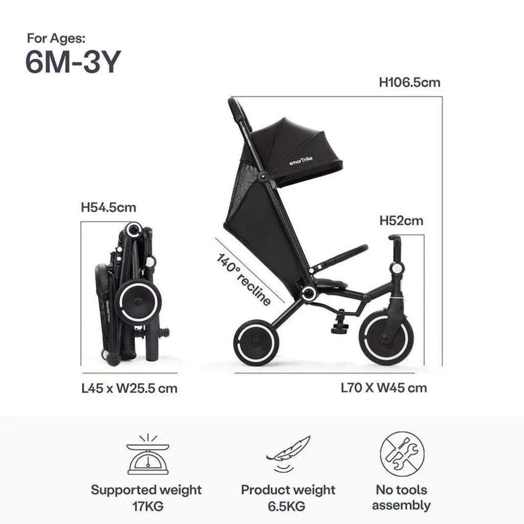smarTrike Wonder Max Trike - Jet Black
