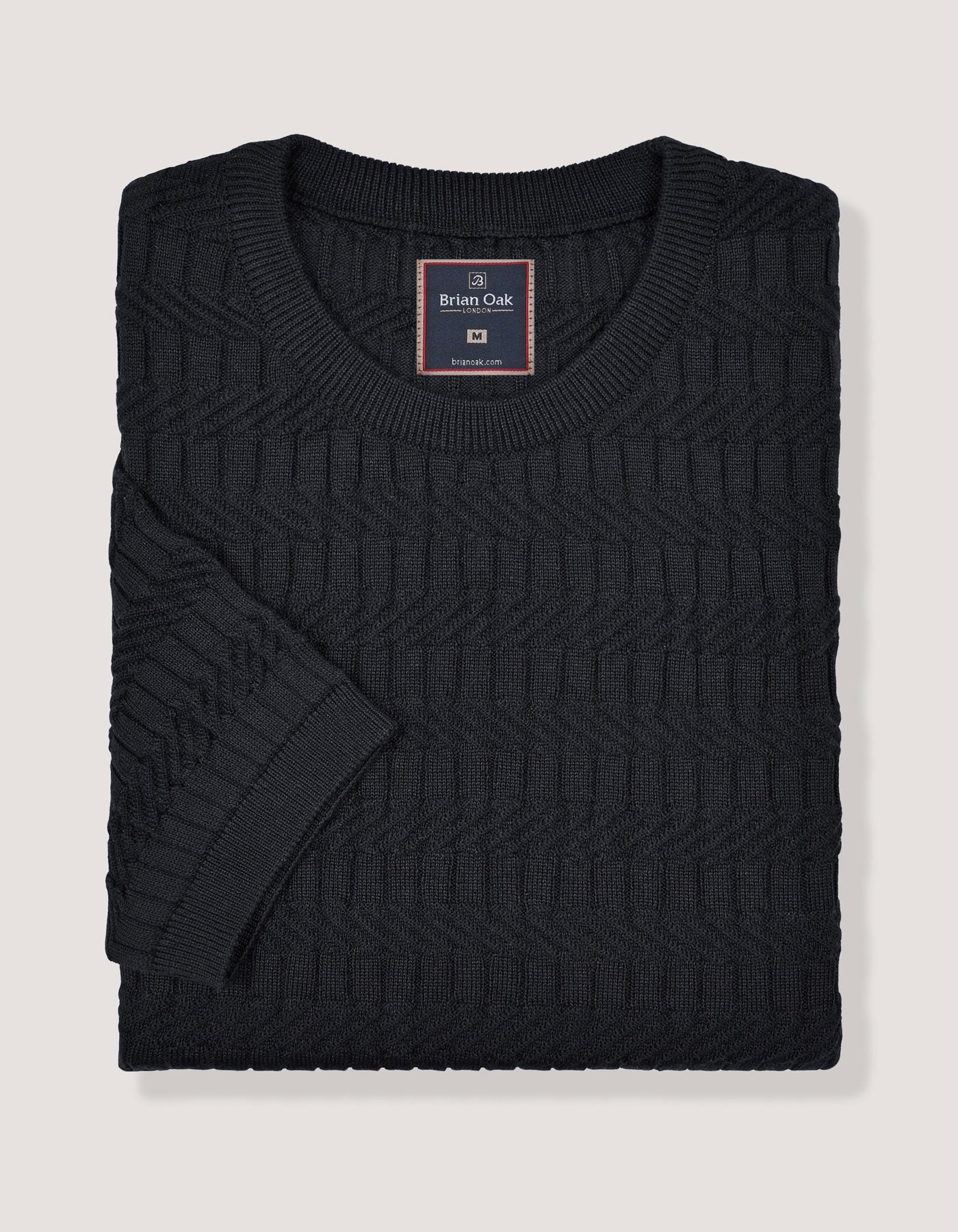 Black Jacquard Knitted Tee