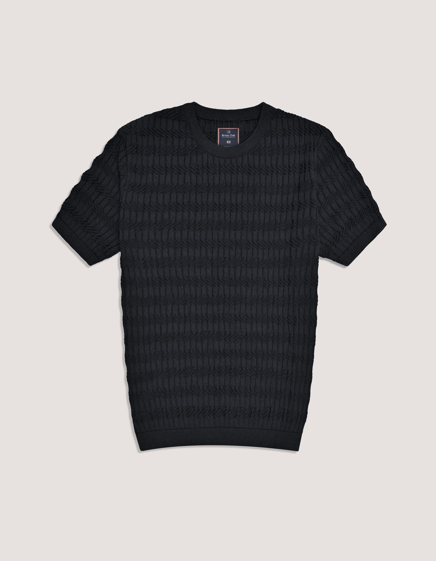 Black Jacquard Knitted Tee