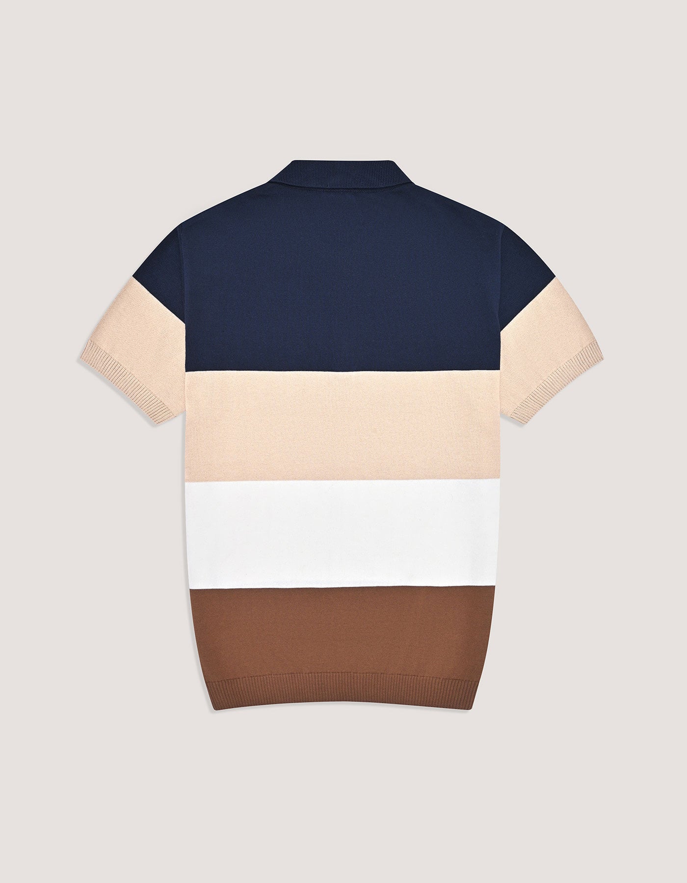 Striped Knitted Polo Shirt