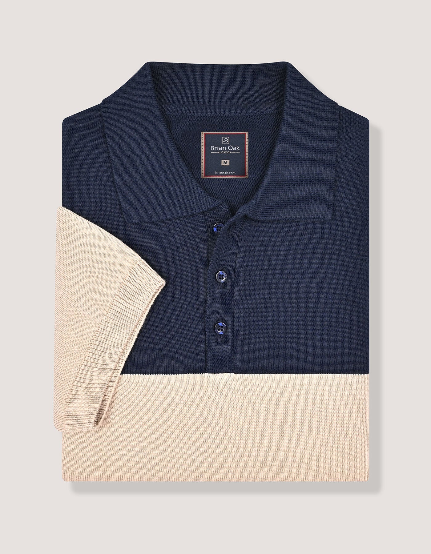 Striped Knitted Polo Shirt