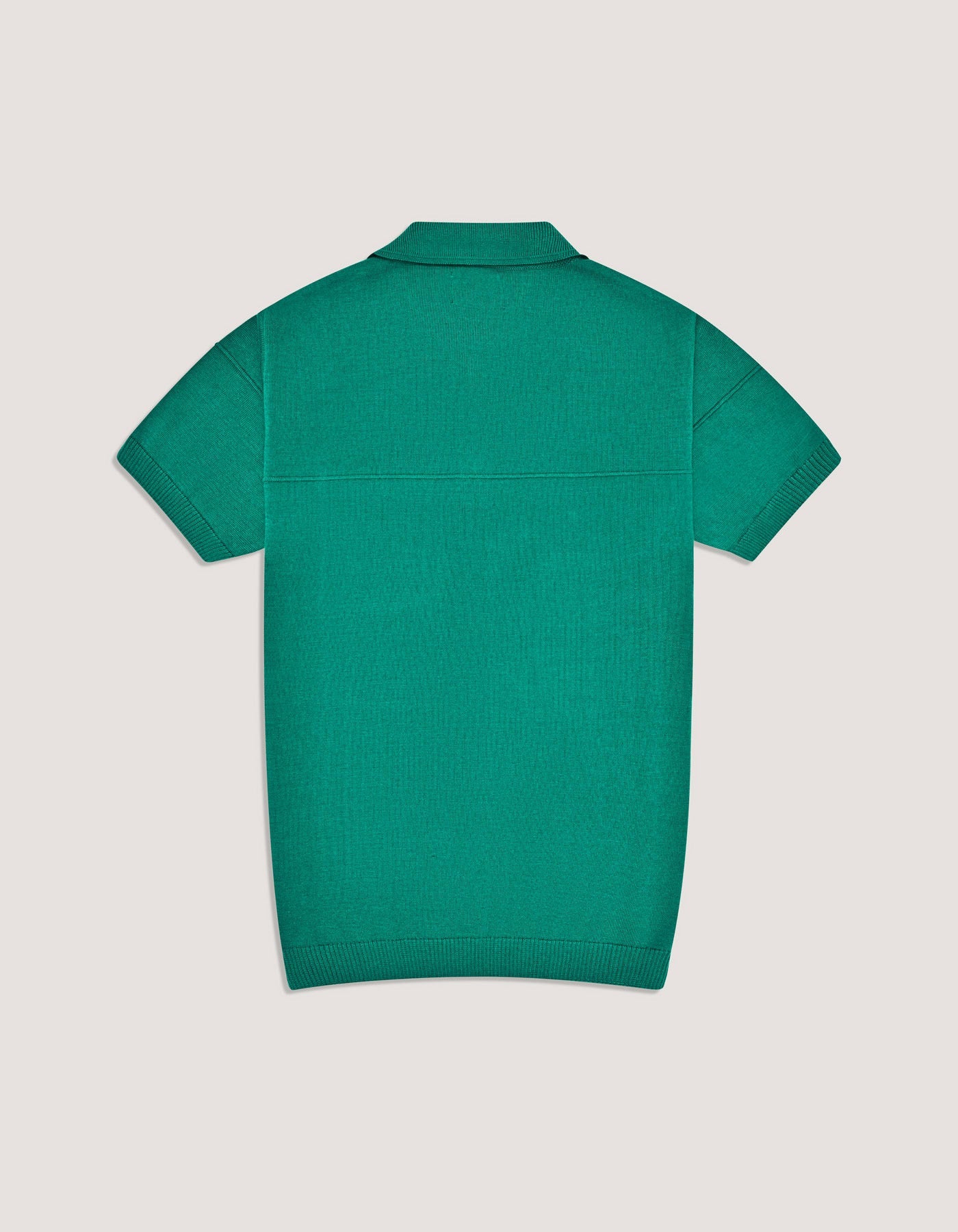 Regualr Fit Teal Knitted Polo Shirt