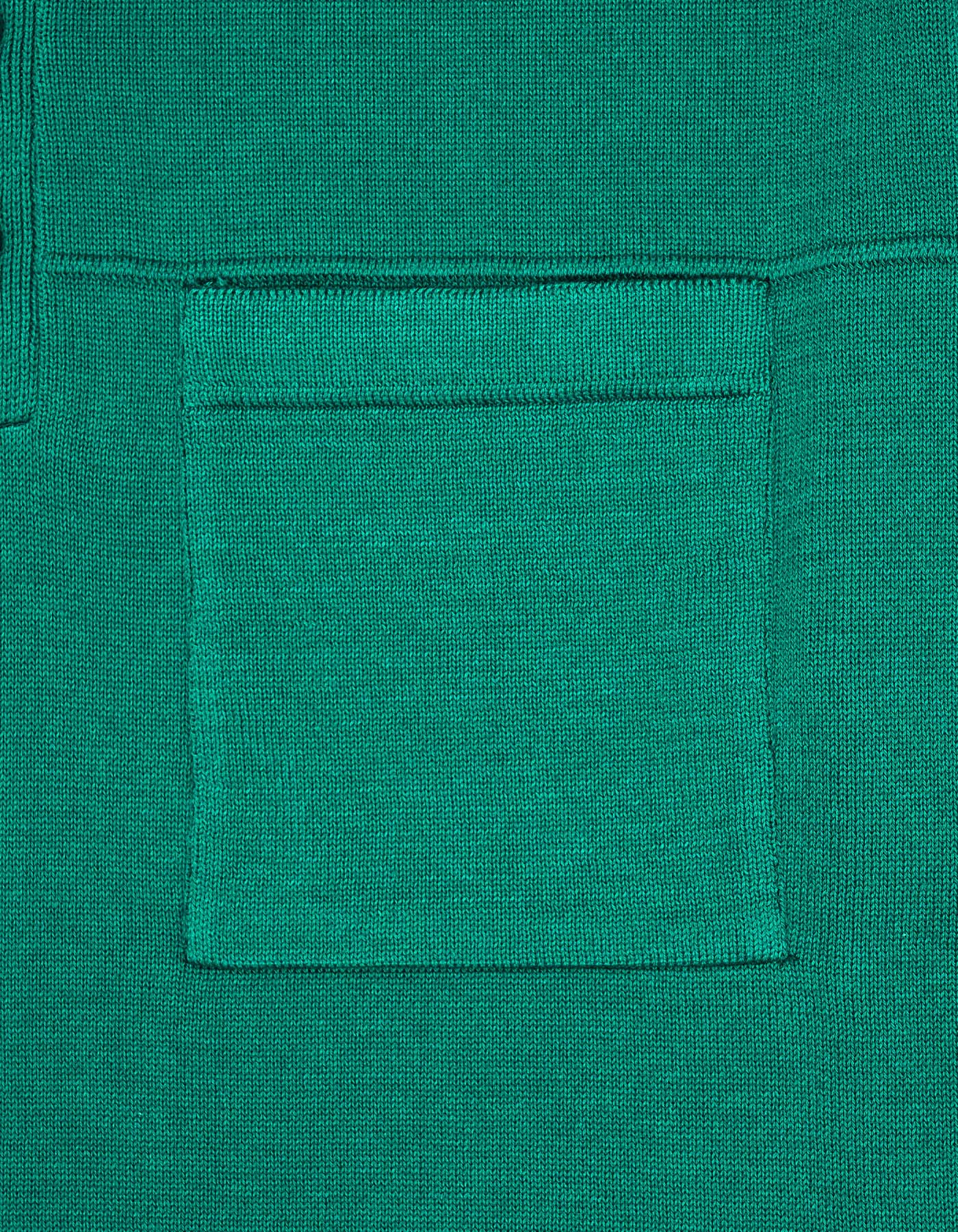 Regualr Fit Teal Knitted Polo Shirt