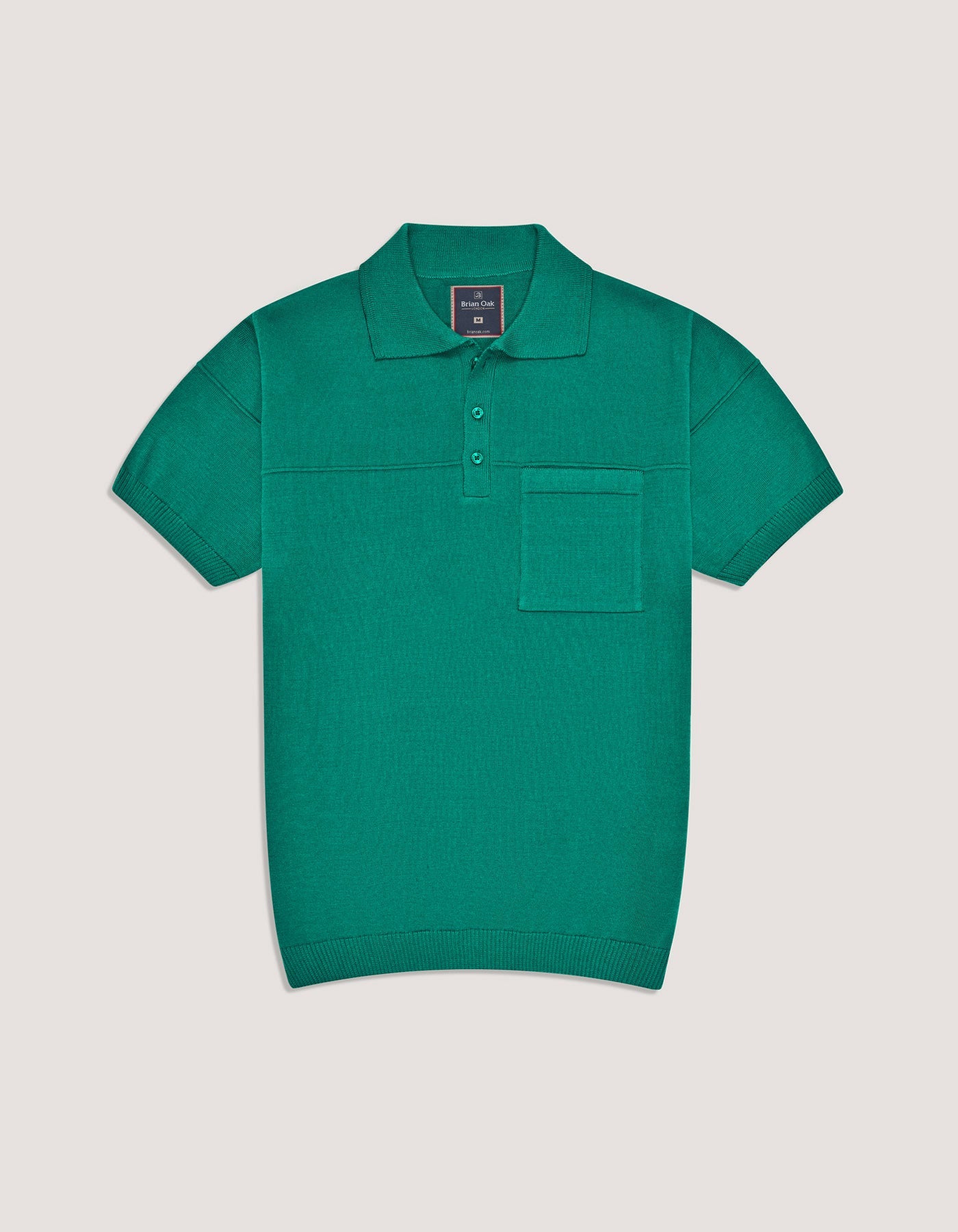 Regualr Fit Teal Knitted Polo Shirt