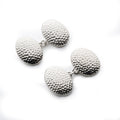 Hammered Cufflinks In Sterling Silver