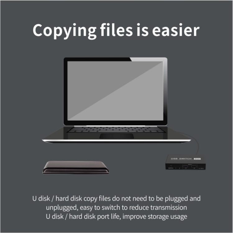 2x4 USB Switch 2 Port PCs Sharing 4 Devices for Printer Keyboard Mouse Monitor, 2x4 USB Switc
