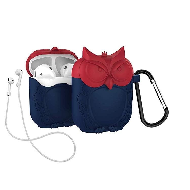 For AirPods 1 / 2 Owl Appearance Earphone Protective Case with Hook