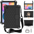 Honeycomb Design EVA + PC Material Four Corner Anti Falling Flat Protective Shell With Strap, For Galaxy Tab S6 Lite P610, For  Galaxy Tab S6 Lite P610