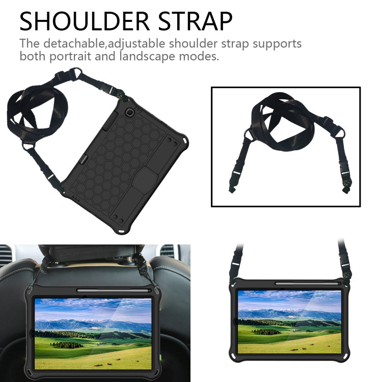 Honeycomb Design EVA + PC Material Four Corner Anti Falling Flat Protective Shell With Strap, For Galaxy Tab S6 Lite P610, For  Galaxy Tab S6 Lite P610