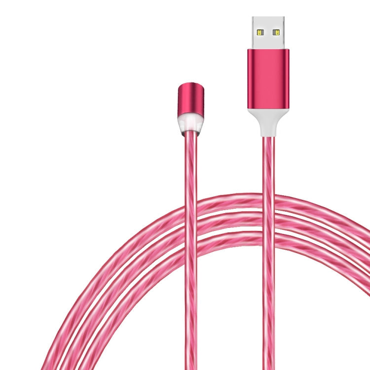 USB to 8 Pin Magnetic Suction Colorful Streamer Mobile Phone Charging  Cable, Length: 1m, 1m