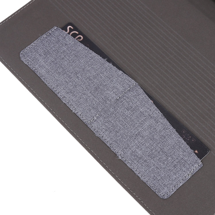 For Samsung Galaxy Tab S8 / Galaxy Tab S7 T870/T875 Horizontal Flip TPU + Fabric PU Leather Protective Case with Card Slots & Holder(DeepBlue)