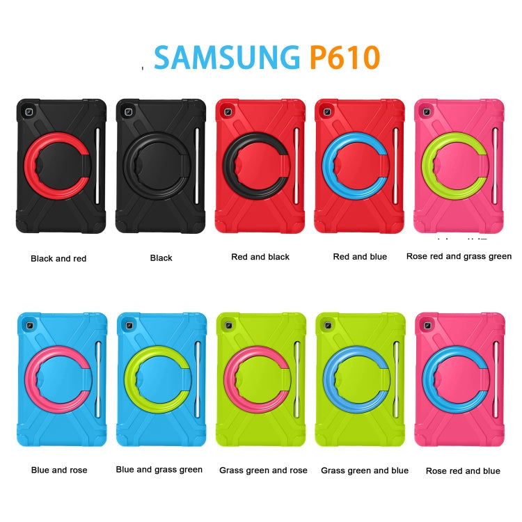 PC + Silicone Shockproof Combination Case with 360 Degree Rotating Holder & Handle & Pen Slot, For Galaxy Tab S6 Lite P610, For  Galaxy Tab S6 Lite P610