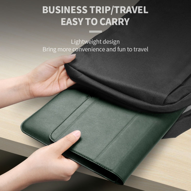 4 in 1 Universal Laptop Holder PU Waterproof Protection Wrist Laptop Bag, Size:11/12inch(Black)