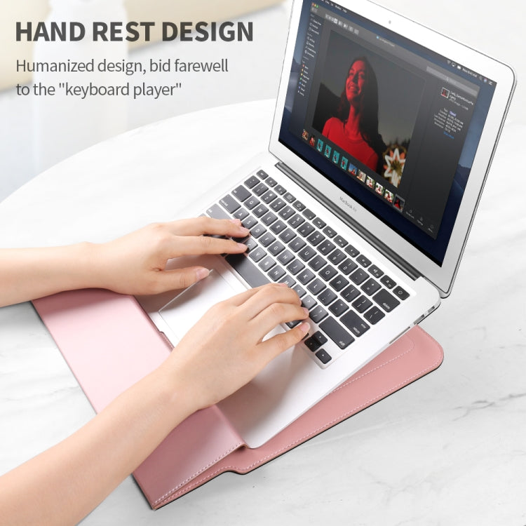 4 in 1 Universal Laptop Holder PU Waterproof Protection Wrist Laptop Bag, Size:11/12inch(Black)