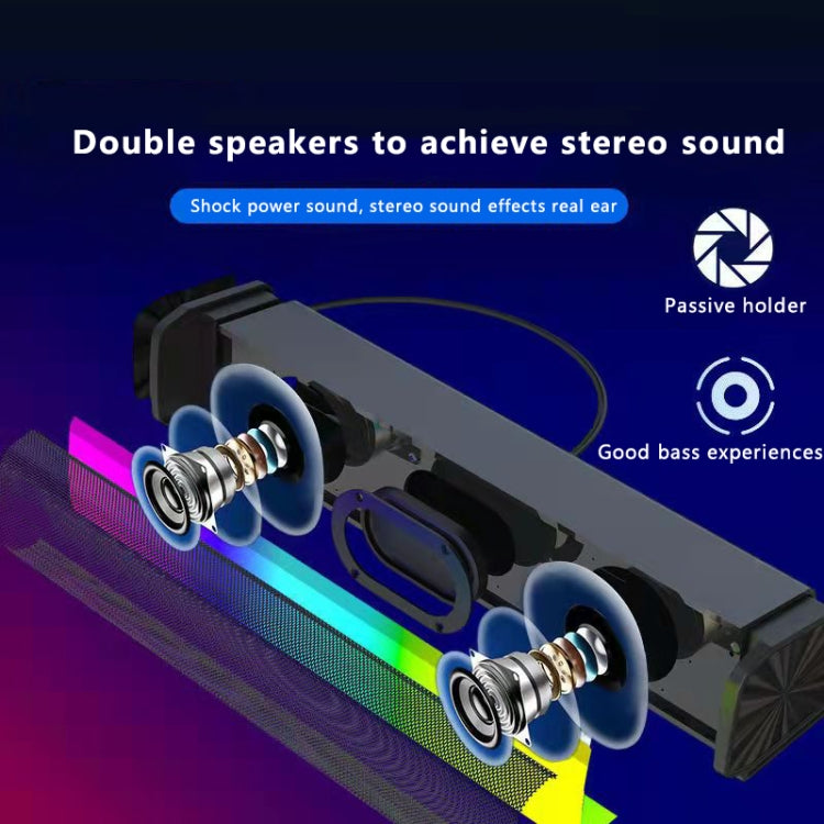 Q9 Pro RGB Wireless Bluetooth Outdoor Portable Bluetooth Speaker Subwoofer Home Theater Subwoofer Speaker, Support AUX IN, TF Card Function