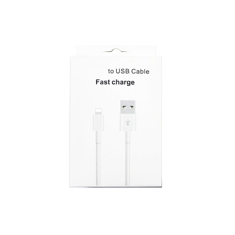 XJ-017 3A USB Male to 8 Pin Male Fast Charging Data Cable,  Length: 1m, 1m