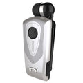 F930 CSR4.1 Retractable Cable Caller Vibration Reminder Anti-theft Bluetooth Headset, Silver