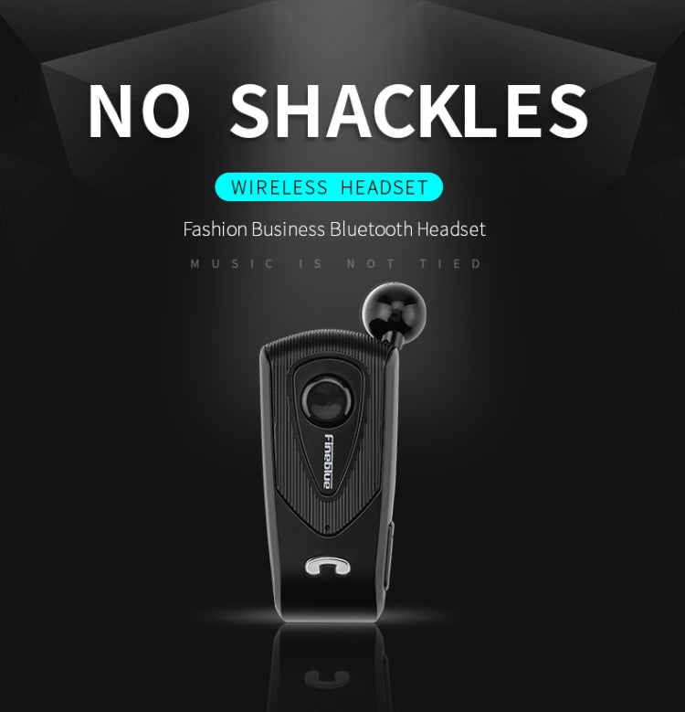 F930 CSR4.1 Retractable Cable Caller Vibration Reminder Anti-theft Bluetooth Headset, Silver