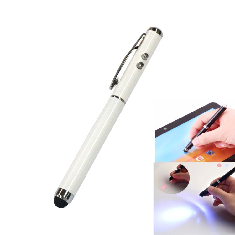 At-15 3 in 1 Mobile Phone Tablet Universal Handwriting Touch Screen with Red Laser & LED Light Function(White)