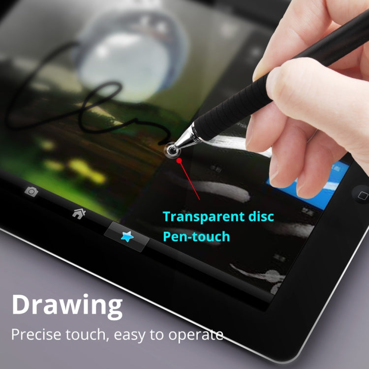 AT-12 3 in 1 Touch Screen Capacitive Pen with Common Writing Pen & Mobile Phone Writing Pen Function is Suitable for Apple / Huawei / Samsung(Silver)