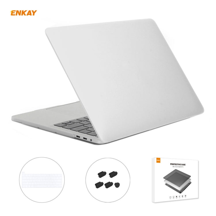 ENKAY 3 in 1 Matte Laptop Protective Case + EU Version TPU Keyboard Film + Anti-dust Plugs Set for MacBook Pro 16 inch A2141 (带Touch Bar) (with Touch Bar), For MacBook Pro 16 inch A2141 (with Touch Bar)