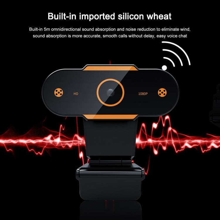 312 1080P HD USB 2.0 PC Desktop Camera Webcam with Mic, Cable Length: about 1.3m, Configuration:with Tripod